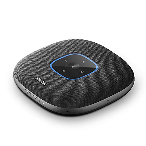 Anker PowerConf S3 Bluetooth Konferenzlautsprecher, 6 Mikrofone, smarte Tonaufnahme, 24 Std Akku, Soundcore App, Bluetooth 5, USB-C, für Büro & Homeoffice (in Schwarz)